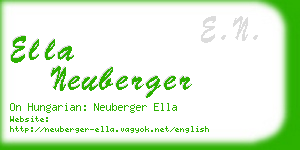 ella neuberger business card